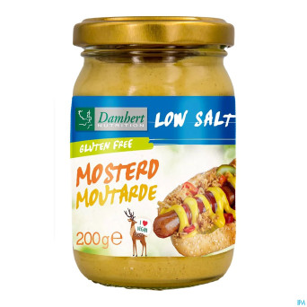 Damhert low salt moutarde s/gluten    200g
