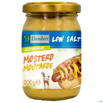 Damhert low salt moutarde s/gluten    200g