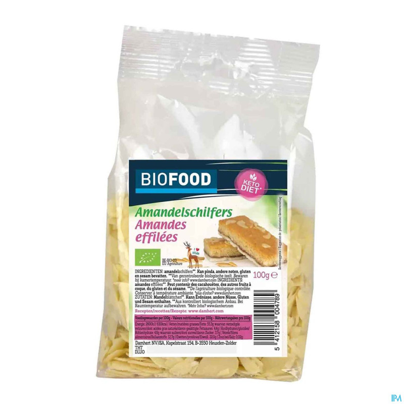 Biofood amandes effilees bio   100g