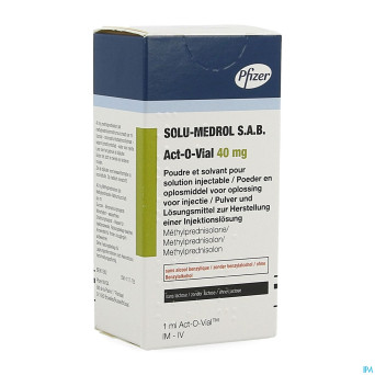 Solu-medrol sab act-o-vial 40mg sol inj fl 1x40mg