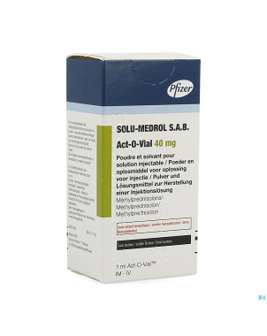 Solu-medrol sab act-o-vial 40mg sol inj fl 1x40mg