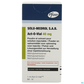 Solu-medrol sab act-o-vial 40mg sol inj fl 1x40mg