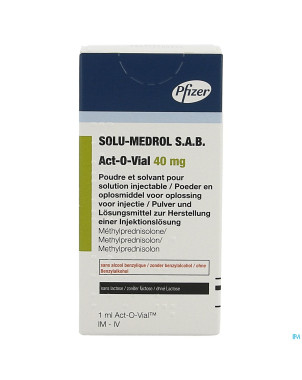 Solu-medrol sab act-o-vial 40mg sol inj fl 1x40mg