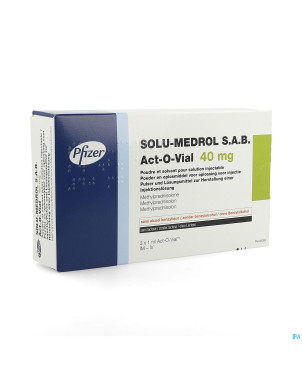 Solu-medrol sab act-o-vial 40mg sol inj fl 3x40mg