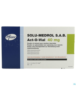 Solu-medrol sab act-o-vial 40mg sol inj fl 3x40mg