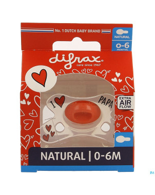 Difrax sucette natural 0-6m i love