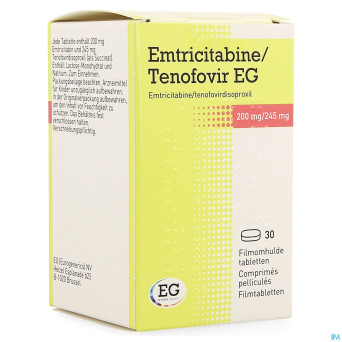 Emtricitabine tenofov. eg 200mg/245mg comp pell 30