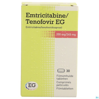 Emtricitabine tenofov. eg 200mg/245mg comp pell 30
