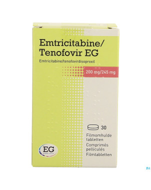 Emtricitabine tenofov. eg 200mg/245mg comp pell 30