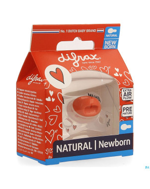 Difrax sucette natural newborn i love