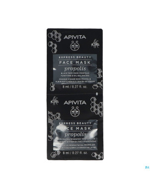 Apivita express beauty black face mask prop. 2x8ml