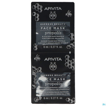 Apivita express beauty black face mask prop. 2x8ml