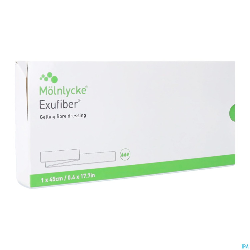 Exufiber gelling fibre dressing ster   1 x 45cm  5