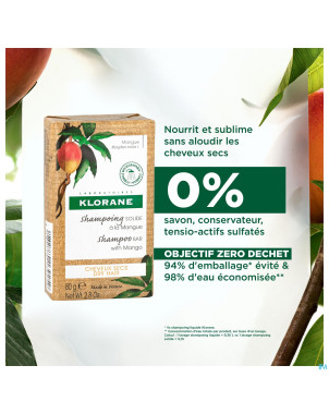 Klorane capil. sh solide mangue 80g