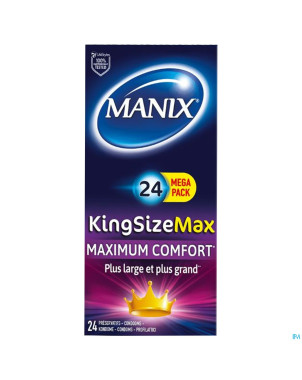 Manix king size max preservatifs 24