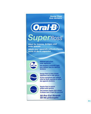 Oral-b floss super floss mint waxed 50m