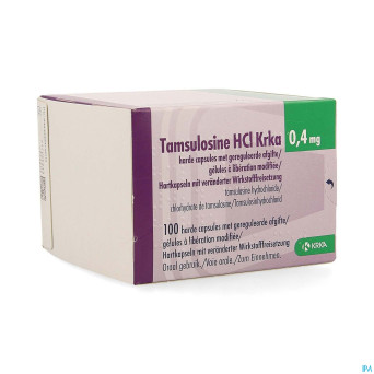 Tamsulosine hcl krka 0,4mg lib.modif. caps 100