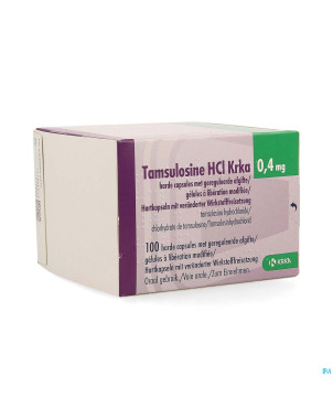 Tamsulosine hcl krka 0,4mg lib.modif. caps 100