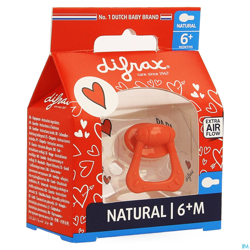 Difrax sucette natural 6m+ i love