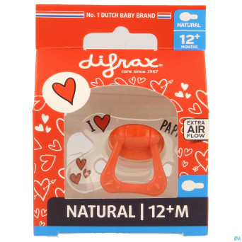 Difrax sucette natural 12m+ i love