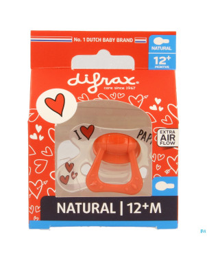 Difrax sucette natural 12m+ i love