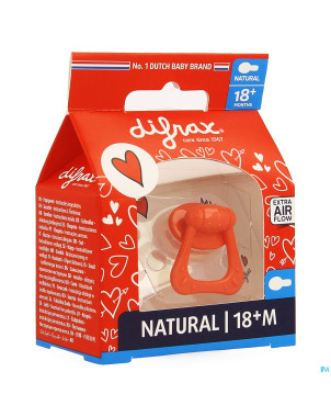 Difrax sucette natural 18m+ i love