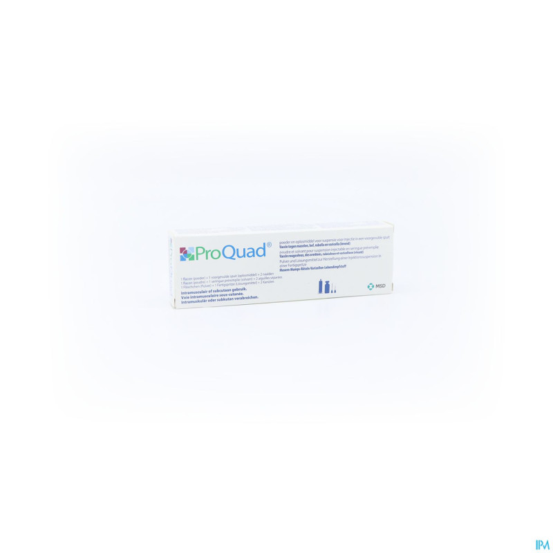 Proquad pdr + solv susp inj fl 1 + ser. premplie 1