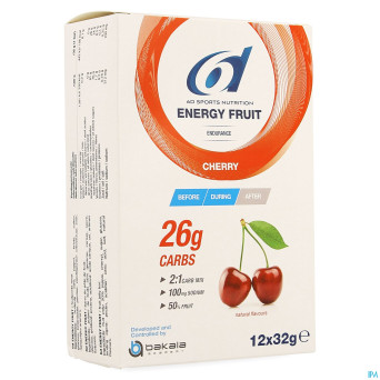 6d energy fruit cherry    12x32g