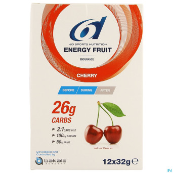 6d energy fruit cherry    12x32g