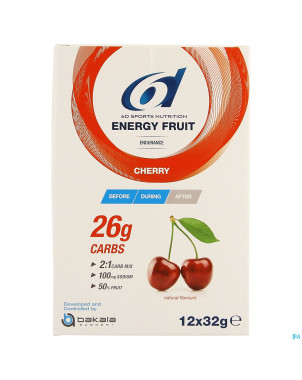 6d energy fruit cherry    12x32g