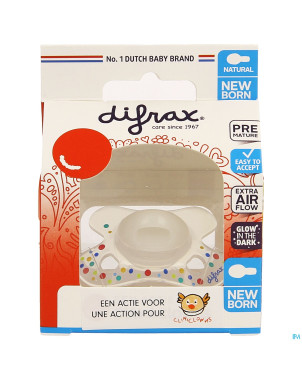 Difrax sucette natural newborn cliniclowns