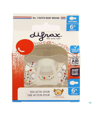 Difrax sucette natural    6m+ cliniclowns