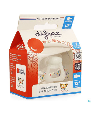 Difrax sucette natural    12m+ cliniclowns