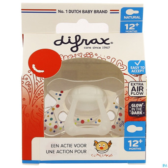 Difrax sucette natural    12m+ cliniclowns