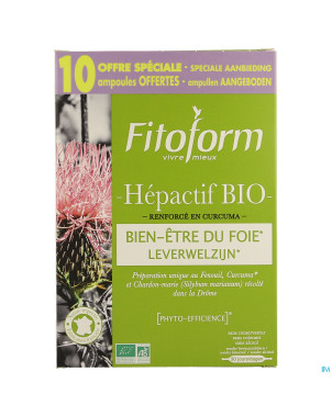 Hepactif bio renforce en curcuma amp 30(20+10 grat