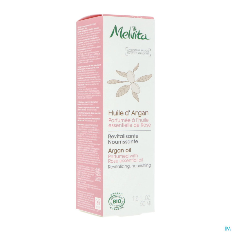 Melvita huile argan parfumee rose    50ml