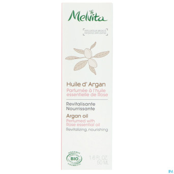 Melvita huile argan parfumee rose    50ml