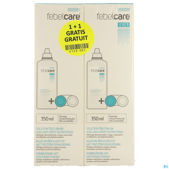 Febelcare eye 1 solution lentille 350ml  1+1 grat.