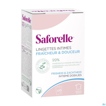Saforelle lingettes flushable 10