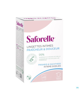 Saforelle lingettes flushable 10