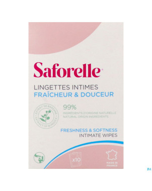 Saforelle lingettes flushable 10
