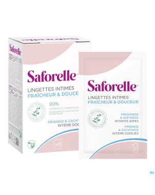 Saforelle lingettes flushable 10