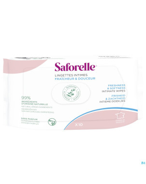 Saforelle lingettes flushable pocket 10