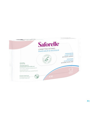 Saforelle lingettes flushable pocket 10
