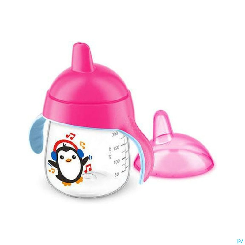 Philips avent gobelet a/fuite 260ml rose