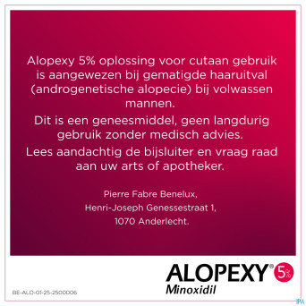 Alopexy 50mg/ml sol application cutanee fl 3x60ml