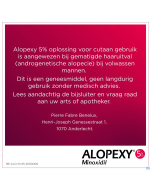 Alopexy 50mg/ml sol application cutanee fl 3x60ml