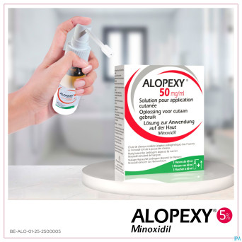 Alopexy 50mg/ml sol application cutanee fl 3x60ml