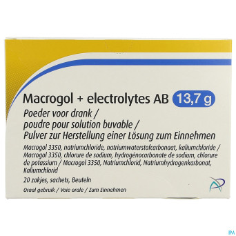 Macrogol+electrolytes ab 13,7g pdr sol    sach 20