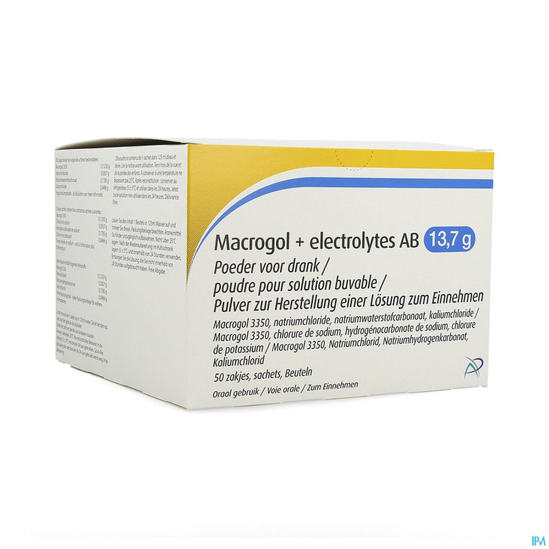 Macrogol+electrolytes ab 13,7g pdr sol    sach 50